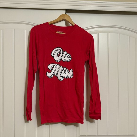 Ole Miss Rebels T Shirt Women's Small Red Gameday Couture X Social House Cotton - Picture 1 of 3